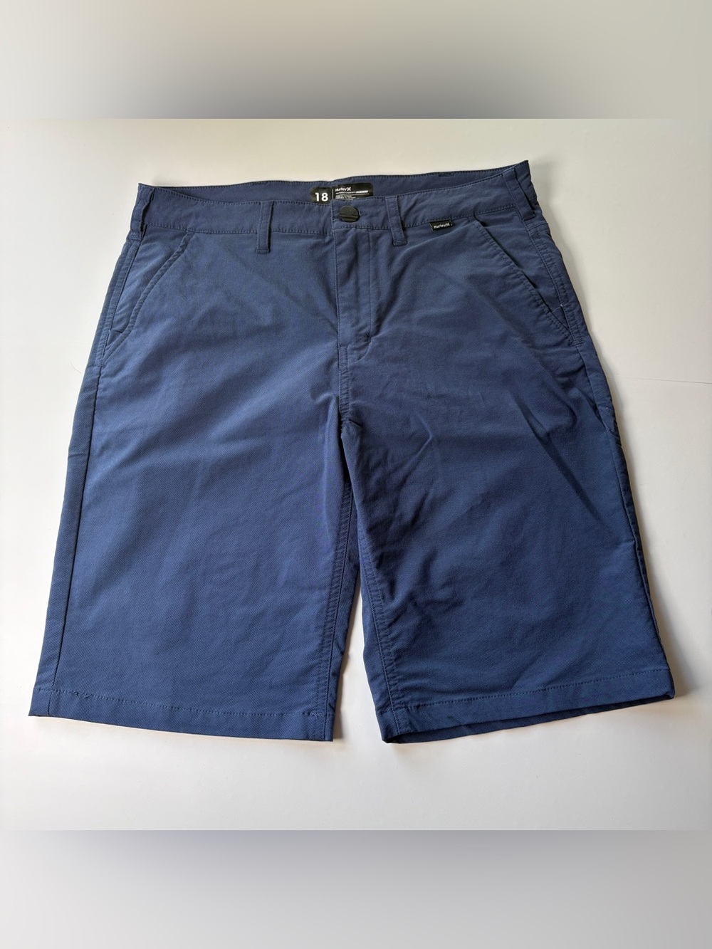 Hurley Nike Dri-Fit Blue Hybrid Walk Shorts Boys 18 Beach Skate Summer Vibe